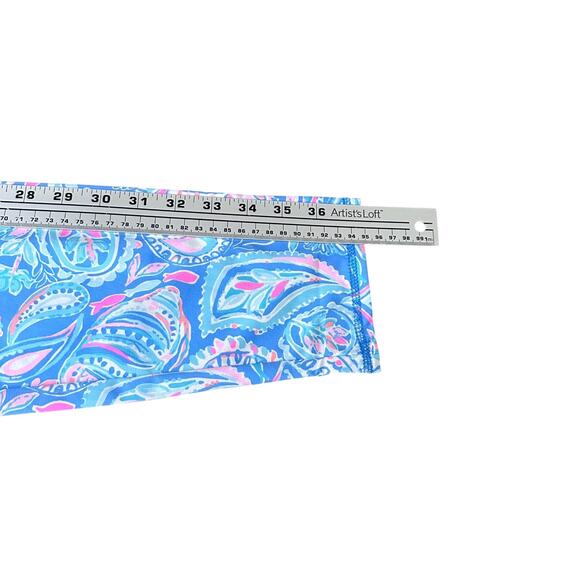 Lilly Pulitzer Luxletic Run Around Pants Women’s XS Zanzibar Blue Fish Kiss Pink - Picture 10 of 11